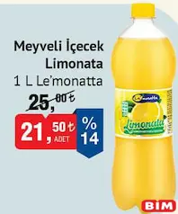 LE'MONATTA MEYVELİ İÇECEK LİMONATA 1 L fiyat ve kampanya bilgisi